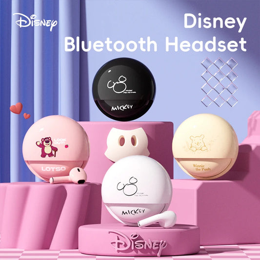 Disney Original Wireless Bluetooth Earbuds Q76 HIFI Stereo Sound Headsets Noise Reduction Smart Touch Rotating Open Close Type