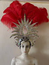 The Stardust Majestic Feather Crown – Carnival & Cabaret Stage Headdress