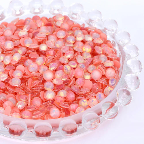 SS6-SS30 Mocha Opal Coral Reef Flatback Glass Non-Hotfix Rhinestones