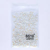 SS6-SS30 Mocha Shimmer White Glass Flatback Non-hotfix Rhinestones