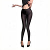 Women's Oil Glossy Sheer High-Stretch Pencil Pants Satin Smooth Leggings