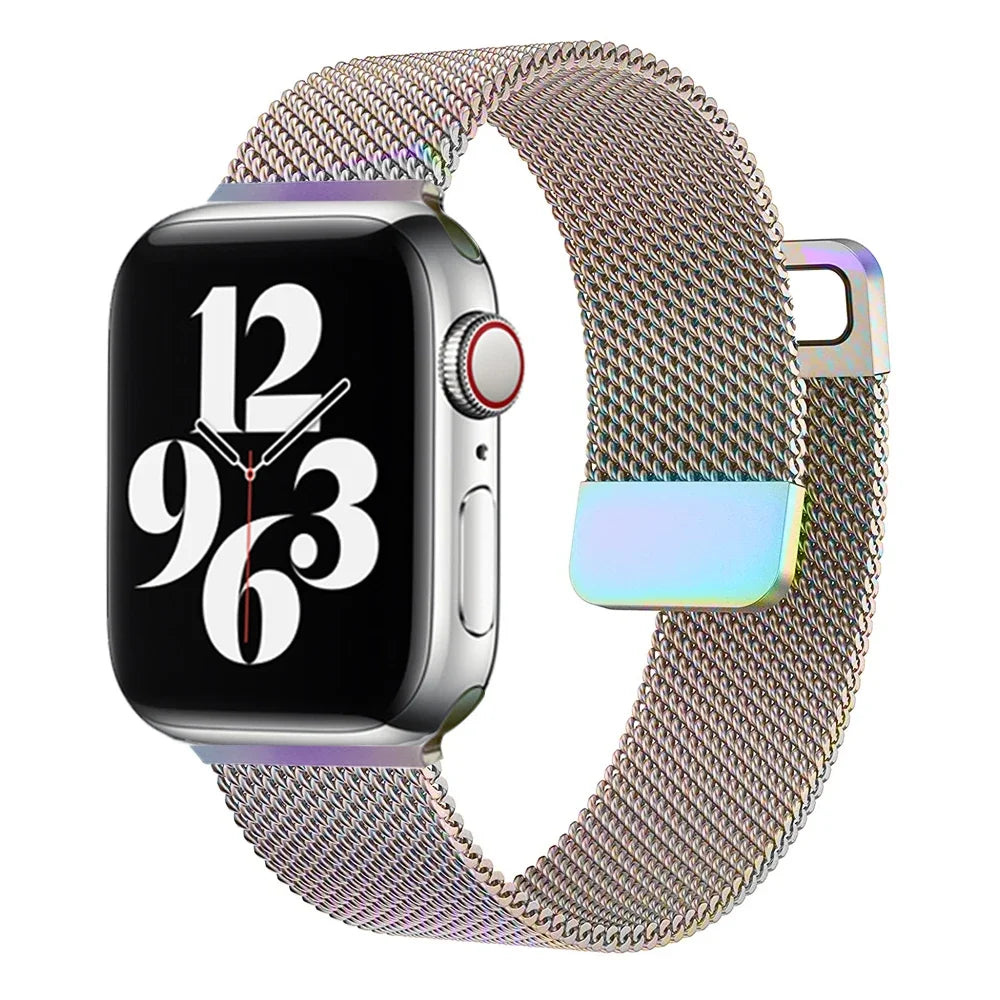 Strap For Apple watch Band 10 46MM 44mm 45mm 41mm 49mm 42mm 40mm 45mm Milanese Loop bracelet iwatch series 9 7 8 4 5 6 SE Ultra2