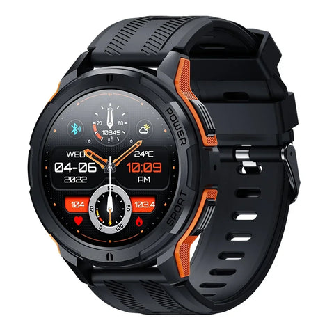 Чоловічий розумний годинник Oukitel SmartWatch BT10 Sport 2024 For Men 410mAh 1.43 Inch BT5.2