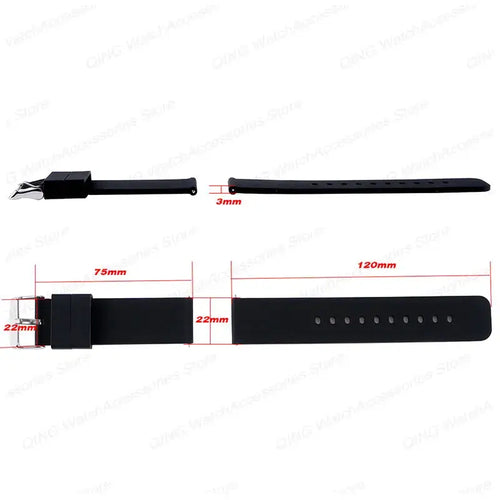 Ticwatch Silicone Strap - Soft, Comfortable, Waterproof
