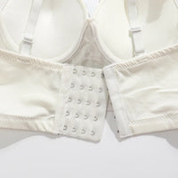Rhinestone Glitter Bustier Corset Top Hook-and-Eye Nightclub Party Bralette