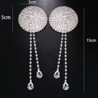 Dazzling Crystal Tassel Nipple Pasties & Statement Chest Body Jewelry