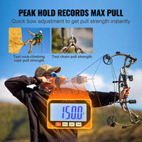 VEVOR 300/400 kg Digital Crane Scale Industrial Hanging Scale Handheld Mini Crane with Hooks Screen for Outdoor Fishing Garage