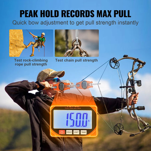 VEVOR 300/400 kg Digital Crane Scale Industrial Hanging Scale Handheld Mini Crane with Hooks Screen for Outdoor Fishing Garage