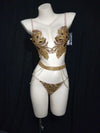 Sparkly Crystal Rhinestone Diamond Bra & Bikini Set Stage Costume