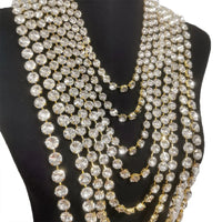 Sparkly Crystal AB Glass Chain Necklace