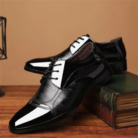 Men's Dress Shoes Business Oxfords Patent Leather Dress Shoes Classic Loafers Formal Derby Shoes For Men