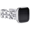 Fitbit Versa & Sense Leather Metal Band - Luxurious Design