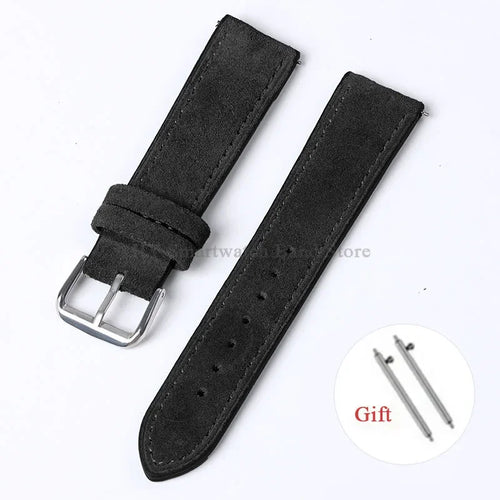OnePlus Smartwatch Vintage Suede Leather Band Quick Release Strap