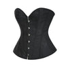 Victorian Floral Jacquard Overbust Corset Front Busk Lace-Up Bustier Top