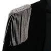 Rhinestone Tassel Chain Epaulette Shoulder Pad Applique