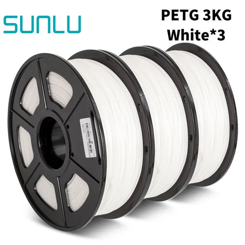 SUNLU PETG 3D Filament 1KG 3 Rolls 1.75mm +/-0.02MM 3D Printing Filament Neatly Wound Filament Vacuum Packing Fast Shipping EzBuyCo