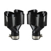 1 Pcs Universal Car Carbon Fibre Tail Throat Silencer Length Black Y-Shaped Double Out Twill Glossy Exhaust Muffler Tip