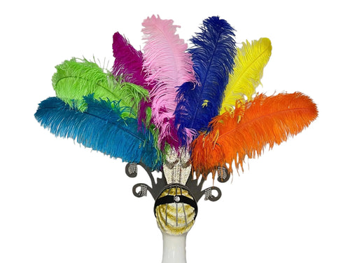 The Stardust Luminary Crown – Lavender & Multi-Tone Samba Carnival Headdress