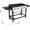 4- Burner portable gas grill and grill combination cover, 48,000 btu, propane grill combination for cooking, camping or tailcar