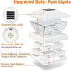 4/6/8/12 Pack 2 Mode Bright Solar Post Lights, Solar Powered Deck Lights for 4x4 4.5x4.5 5x5 Posts in Garden Decor, White