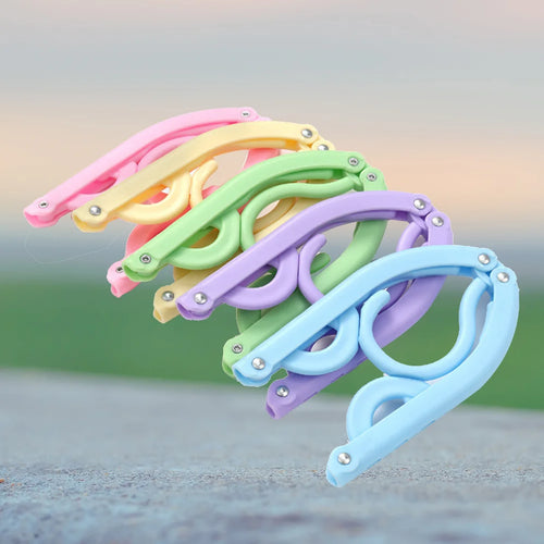 10PCS Portable Folding Clothes Hangers Travel Accessories Foldable Clothes Drying Rack for Travel Business Trip Pants