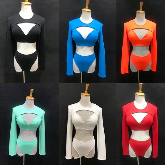 The Stardust Electra Performance Set – Long-Sleeve Pole & Gogo Bikini
