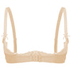 Lace Underwire Half-Cup Push-Up Bra