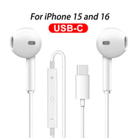 In Ear Earphones For Apple iPhone 16 15  14 13 12 11 Stereo Sound Wired Earbud Bluetooth-compatible Headset 3.5mm For all phone