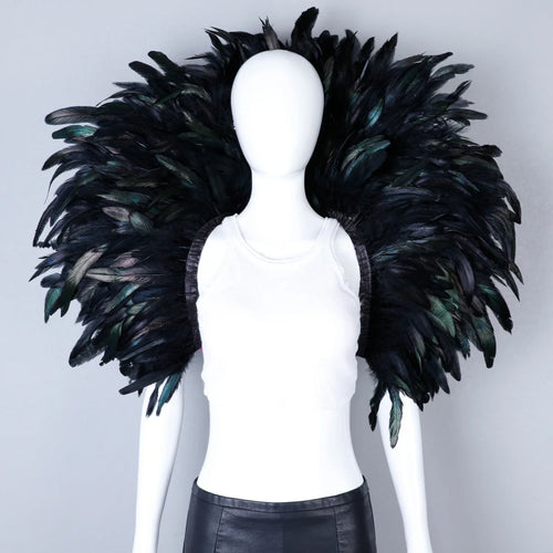 Festival Carnival Feather Shoulder Shawl