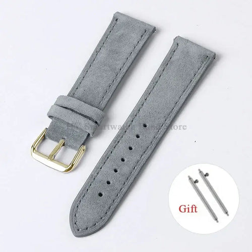 Amazfit Leather Watch Strap Vintage Suede Quick Release - Handmade Stitching