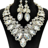 Rhinestone Drop Necklace & Earring Set