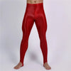 Men's Oil Glossy Sheer High-Stretch Pencil Pants Satin Smooth Leggings
