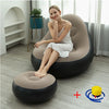 Lazy Couch Sofas Inflatable Foldable Recliner Outdoor Sofa Bed with Stirrups Comfortable Combination Flocked Velvet Sofa Chair