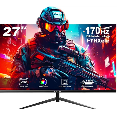 27 Inch Monitor 170hz 2K Gaming Display 1ms ADM-FreeSync 8 Bits 99%sRGB IPS Desktop LED Display HDMI DP HDR400