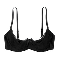 Lace Underwire Half-Cup Balconette Bra
