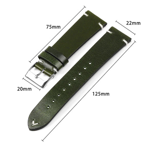 Motorola Moto Watch Oil-Waxed Leather Band, Quick Release