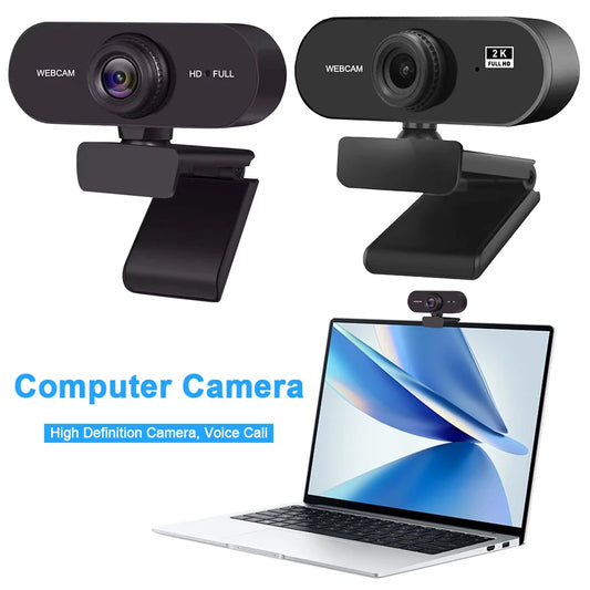 USB HD 1080P/2K Computer Web Camera Plug and Play with Microphone PC Webcam Autofocus Business Webcam for Mac PC Laptop Desktop