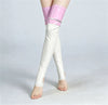 PU Faux Leather Patchwork Thigh-High Open-Foot Boot Stockings