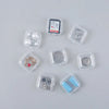 Mini Small Boxes Square Transparent Plastic Box Jewelry Storage Case Finishing Container Packaging Storage Box For Earrings