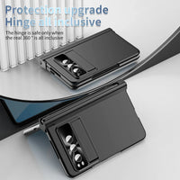 For Google Pixel Fold Electroplating Case with Pen Slot Hinge Full Protection Magnetic Hinge Automatic Adsorption Phone Cover
