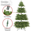 8 Ft Christmas Tree Pre-lit Artificial w 750 Warm White Light, Easy Assembly Included Metal Foldable Stand New (Warm Light)