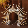 Sunburst Spike Sun Crown-Moon Star Greek Goddess Gold Halo Headband