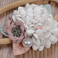 Elegant Baby Girls Headband with Shiny Rhinestones and Lace Bow Soft Elastic Hair Band for Photo Shoots and Special Occasions