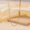 Bow Collarbone Necklace Stainless Steel Jewelry Personality Girl Party Accessories Snake Bone Chain