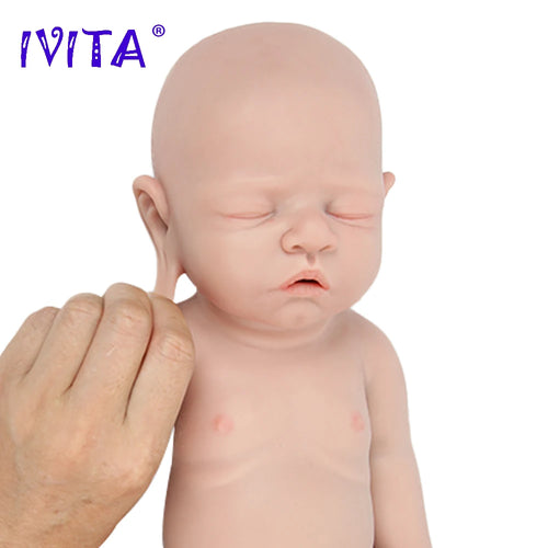 IVITA WB1528 43cm 2508g 100% Full Body Silicone Reborn Baby Doll Realistic Male Baby Toys with Clothes for Children Dolls Gift