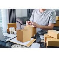 100-Pack Corrugated Cardboard Shipping Boxes   8x6x4" 6x4x4" 6x4x2" 4x4x4" Mailing, Packing, Moving & Storage for Business/Home