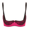 Lace Underwire Half-Cup Balconette Bra
