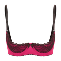 Lace Underwire Half-Cup Balconette Bra
