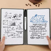 A5 Reusable Whiteboard Notebook Set With Whiteboard Pen Erasing Cloth Leather Memo Pad Weekly Planner Portable Stylish Office