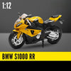 1/12 BMW S1000RR Мотоцикл Іграшка 1:12 RMZ City Diecast Металева гоночна модель Super Sport Мініатюрна колекція подарунків для хлопчиків